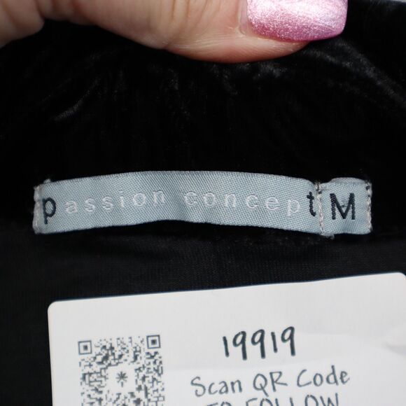 Passion Concept Jacket Womens M Black Pinstriped Long Sleeve Collared Blazer - Picture 2 of 16